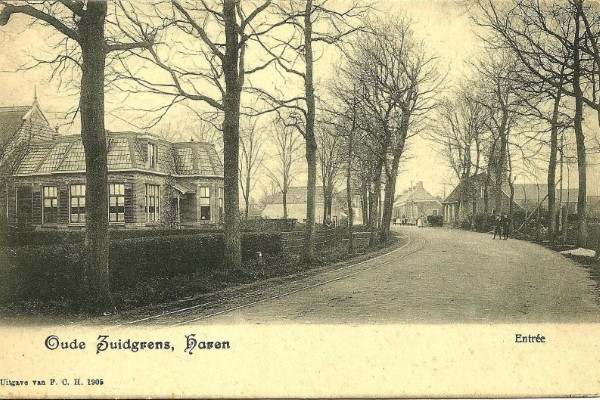 De oude zuidgrens van het dorp Haren